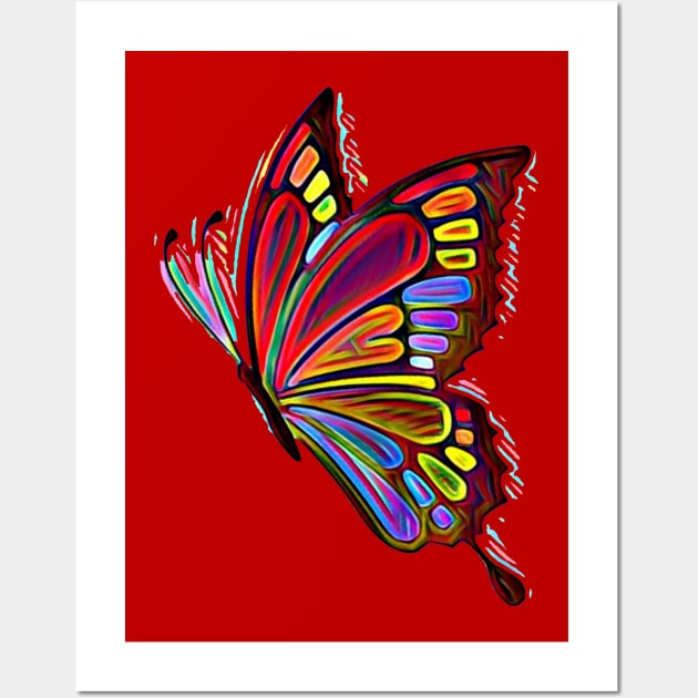 Artistic Butterfly Decoration 3 Wall Art by AlondraHanley